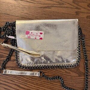 NEW NWT BARI LYNN GOLD BAG WRISTLET